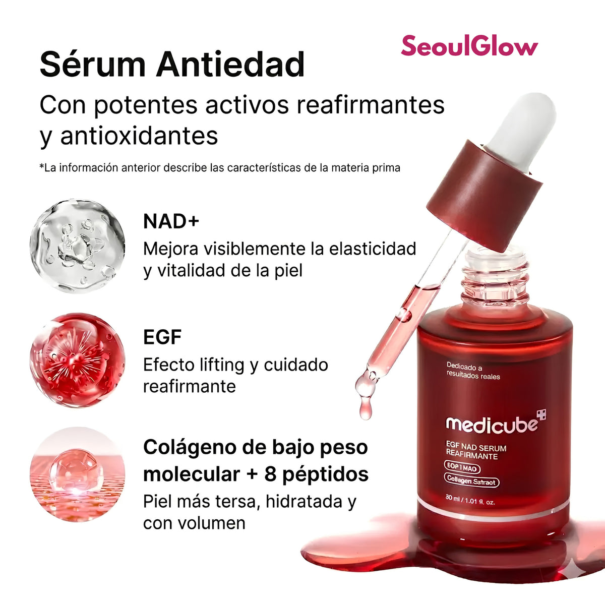 Sérum Reafirmante NAD+ Efecto Lifting y Piel Más Firme - Medicube
