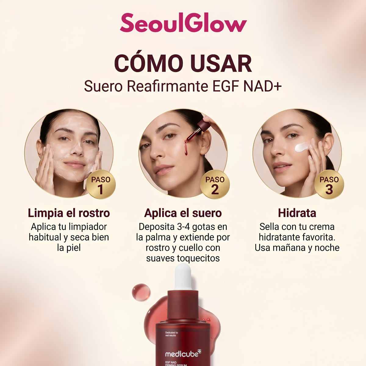Sérum Reafirmante NAD+ Efecto Lifting y Piel Más Firme - Medicube